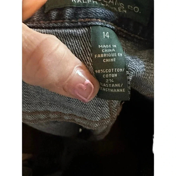 LRL Lauren Ralph Lauren Women's Blue Straight Leg Jean Size 14 - Picture 10 of 12